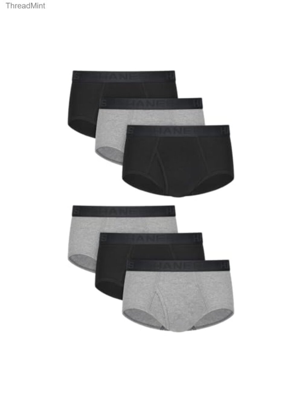 Men's ComfortSoft Moisture-Wicking Tagless Briefs 6-Pack Full Cut